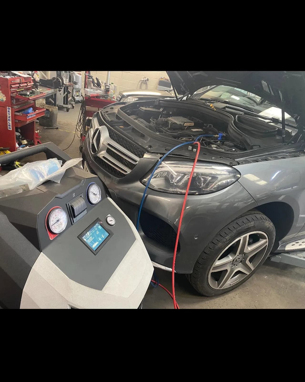 Mercedes-Benz air conditioning regas service at Benza Autos workshop