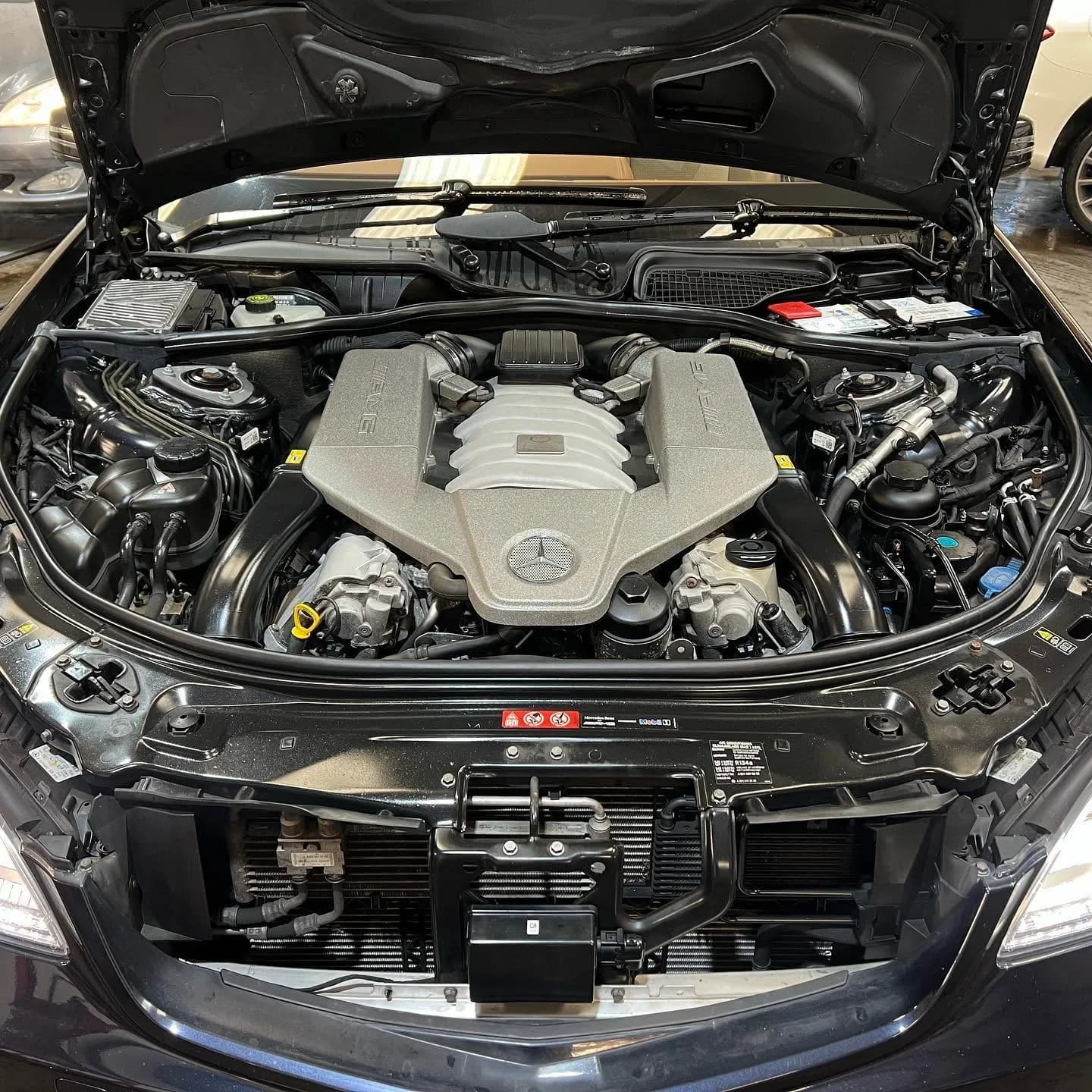 Mercedes-AMG engine bay at Benza Autos workshop
